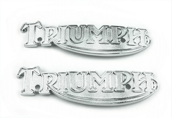 83-5361 Triumph Tank Badges (pr) Chrome - WW27745